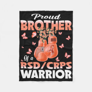 Proud Brother Of A Rsd Crps Warrior Awareness Boxi Fleece Blanket