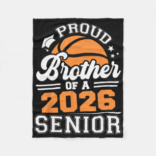 Proud Brother Of A Sketll Senior 2026 Graduation Fleece Blanket