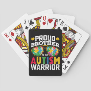 Proud Brother Of An Autism Warrior Family Playing Cards