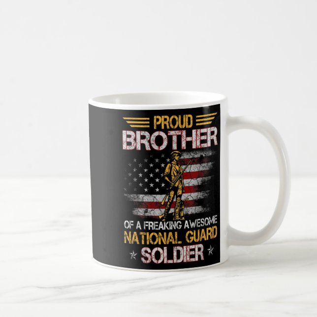Proud Brother Of National Guard Soldier Veterans D Coffee Mug (Right)