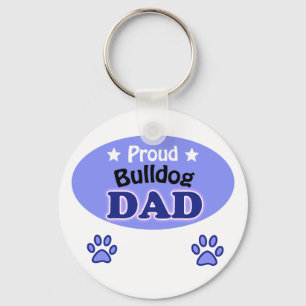 Proud Bulldog Dad Keychain