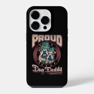 Proud Bulldog Dog Dad, Bulldog Father's Day Gift iPhone 14 Pro Case