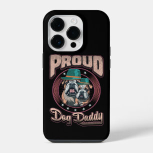Proud Bulldog Dog Dad, Bulldog Father's Day Gift iPhone 14 Pro Case