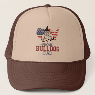 Proud Bulldog Dog Dad, Bulldog Father's Day Gift Trucker Hat