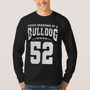 Proud Bulldog Football Grandma Of Player 52 T-Shirt