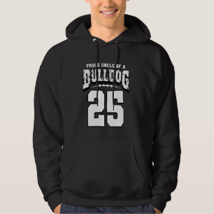 Proud Bulldog Football Uncle Of Player 25 Hoodie