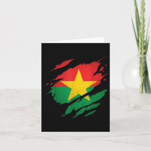 Proud Burkinabé Shirts _ Torn Ripped Burkina Faso  Card