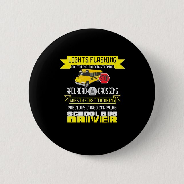 Proud Bus Driver 2 Inch Round Button (Front)