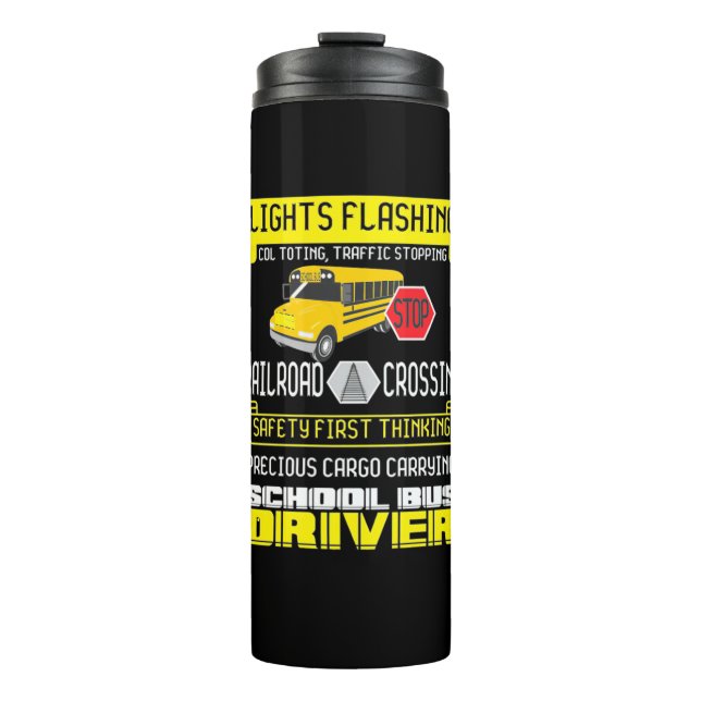 Proud Bus Driver Thermal Tumbler (Front)