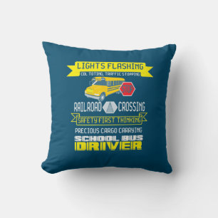Proud Bus Driver Throw Pillow