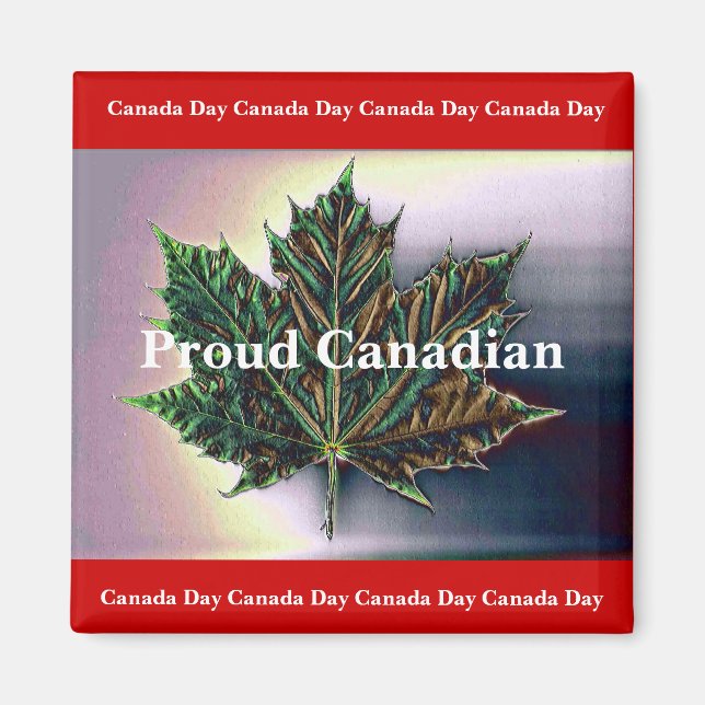 Proud Canadian-Maple Leaf Magnet (Front)