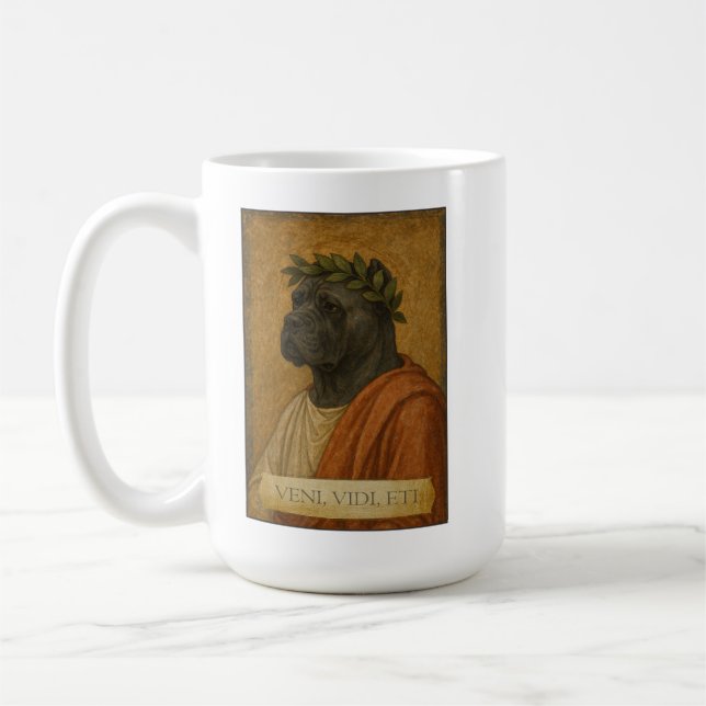 Proud Cane Corso "Veni, Vidi, Eti" Coffee Mug (Left)