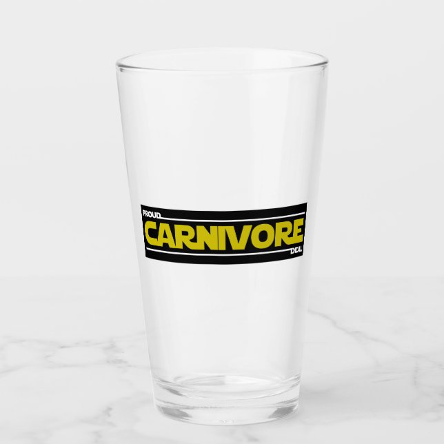 Proud Carnivore. Deal. Glass (Front)
