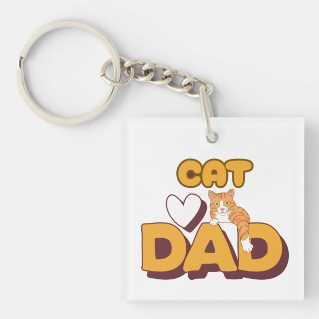 Proud Cat Dad Father's Day Double-Sided  (Devant)