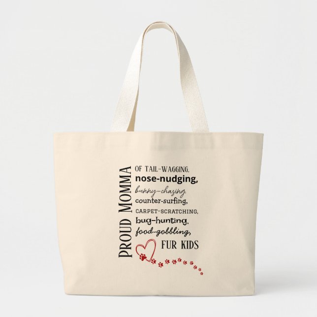 Proud Cat & Dog Momma Tote Bag (Front)