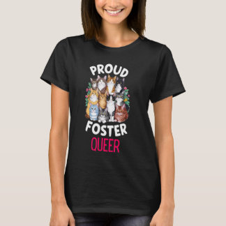 Proud Cat Foster Queer Cat Adoption T-Shirt