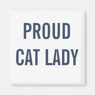 Proud Cat Lady Blue Cat Magnet