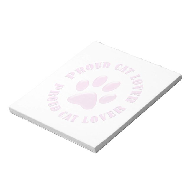 Proud Cat Lover Notepad (Rotated)