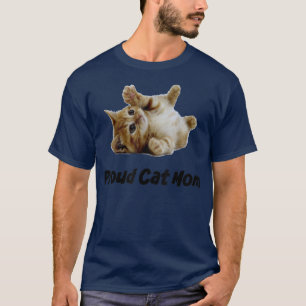 Proud Cat Mom Ladies Fitted  T-Shirt