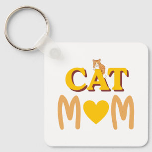 Proud Cat Mom Mother's Day Keychain