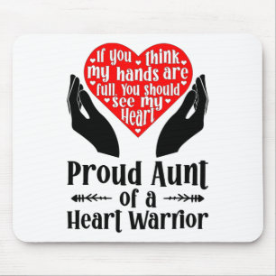 Proud Chd Warrior Aunt Congenital Heart Disease Ch Mouse Pad