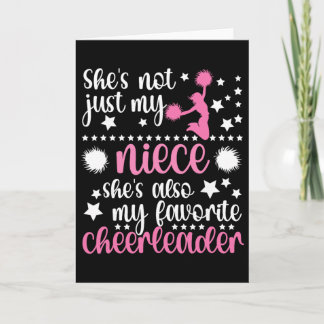 Proud Cheer Auntie For Mother's Day Women's Black  Card