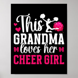 Proud Cheer Grandma Of A Cheerleader Grandmother _ Poster