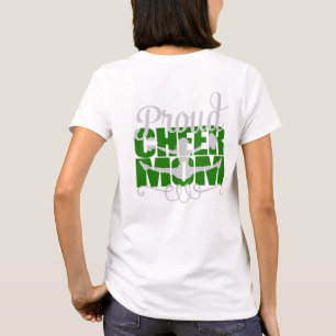 Proud Cheer Mom in Greenwith monogram name-initial T-Shirt