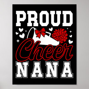 Proud Cheer Nana Grandma Cheerleading Nana Cheerle Poster