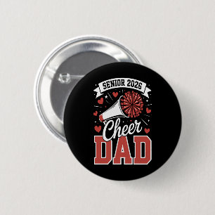 Proud Cheer Senior dad 2026 2 Inch Round Button
