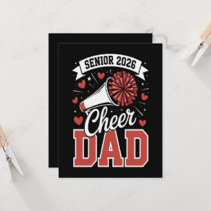 Proud Cheer Senior dad 2026 Invitation