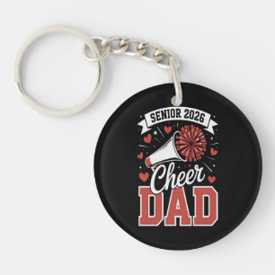 Proud Cheer Senior dad 2026 Keychain