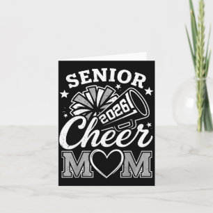 Proud Cheerleader Mom Class 2026 Illustration Card
