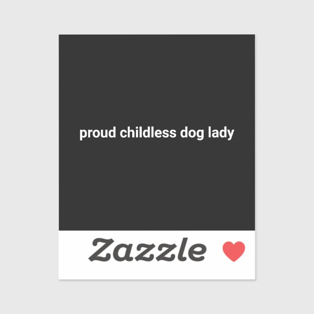 Proud childless dog lady minimalist text funny (Sheet)