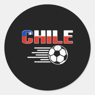 Proud Chile Soccer Lovers Jersey Pride Chilean Foo Classic Round Sticker