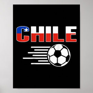Proud Chile Soccer Lovers Jersey Pride Chilean Foo Poster