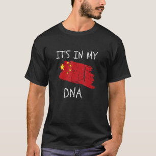 Proud Chinese Pride It's in my DNA China Flag Desi T-Shirt