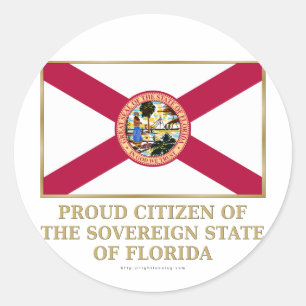 Proud Citizen of Florida Classic Round Sticker