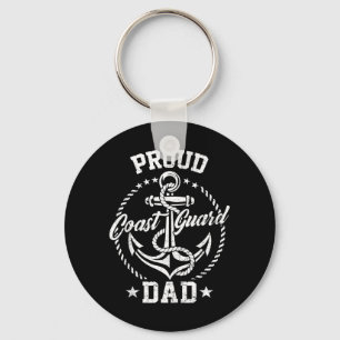 Proud Coast Guard Dad USCG Coastie Family Matching Keychain