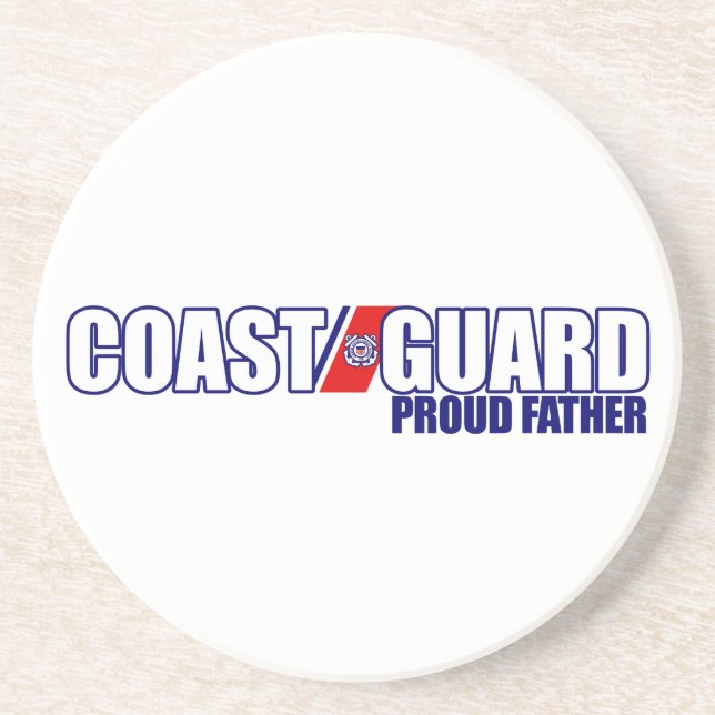 Proud Coast Guard Father Coaster (Front)
