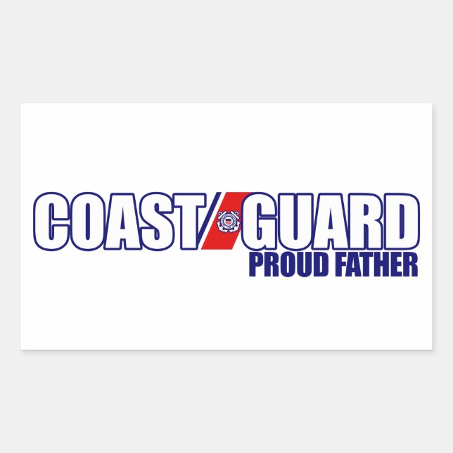 Proud Coast Guard Father Sticker (Front)