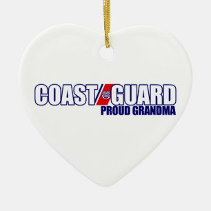 Proud Coast Guard Grandma Ceramic Ornament