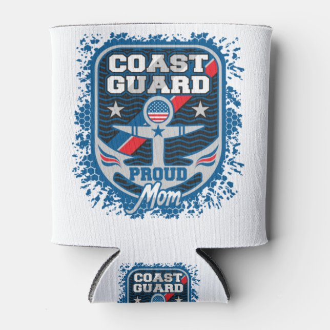 Proud Coast Guard Mom Can Cooler (Front)