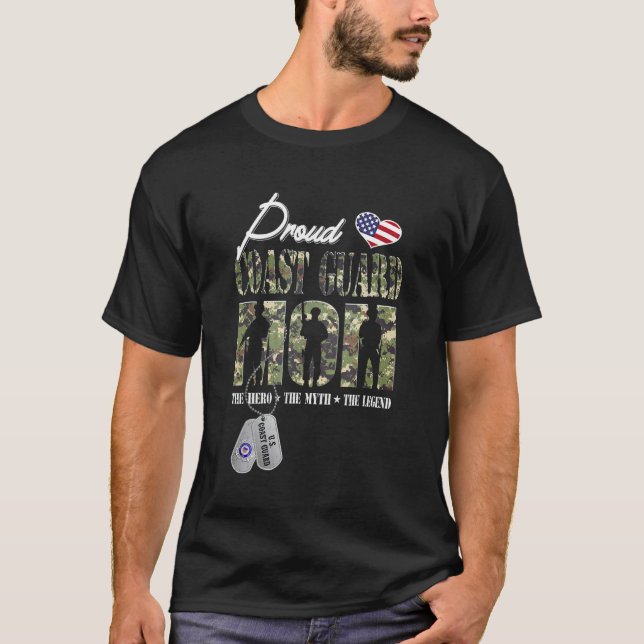 Proud Coast Guard Mom Coast Guard Graduation Mom 1 T-Shirt (Front)