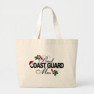 Proud Coast Guard Mom Holly Large Tote Bag