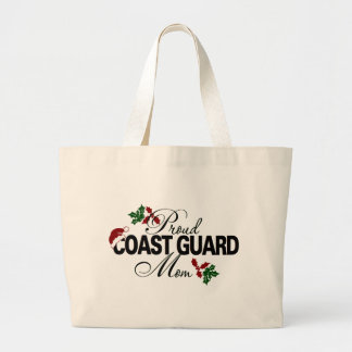 Proud Coast Guard Mom Holly Large Tote Bag