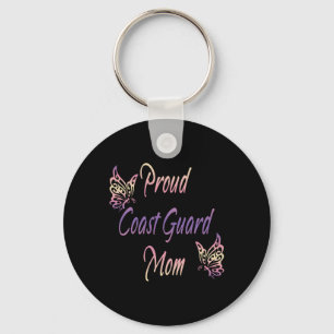 Proud Coast Guard Mom Keychain