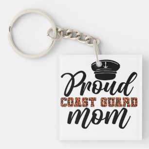 Proud Coast Guard Mom, Love for Coast Guard Keychain