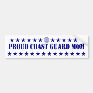 Proud Coast Guard Mom Stars Bumper Sticker