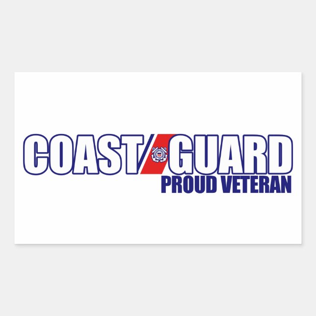 Proud Coast Guard Veteran Sticker (Front)